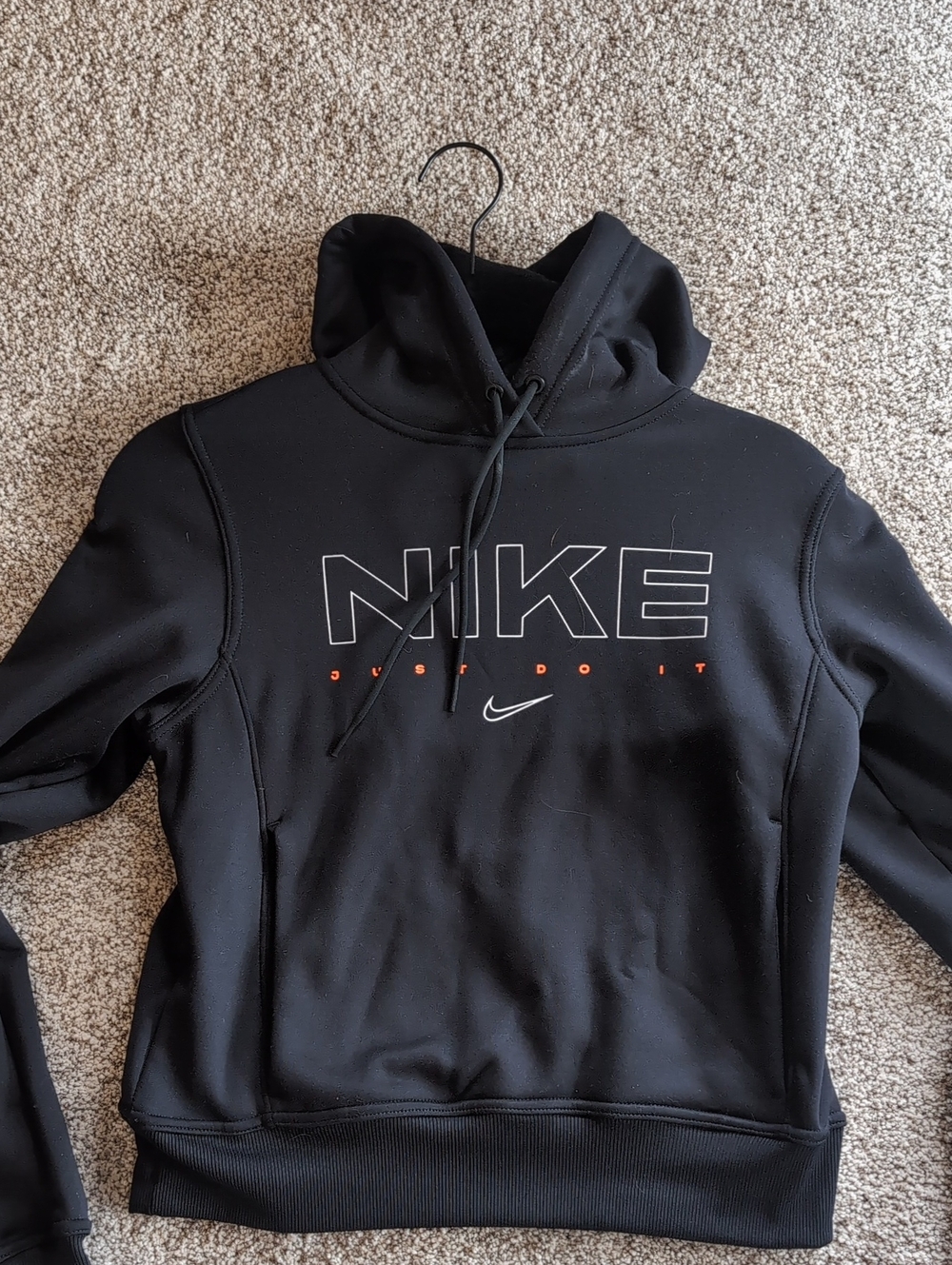 Nike Black Logo Cropped Hoodie Sweatshirt, Super Soft!